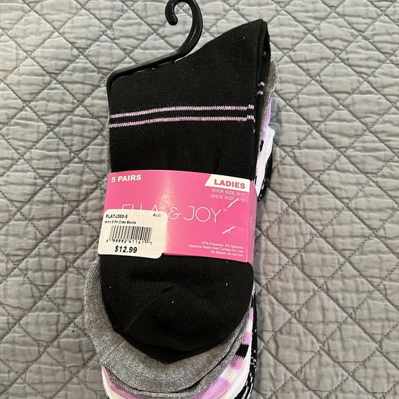 Ella & Joy Crew Socks 5 pack NWT - Picture 5 of 6